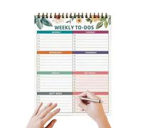 Agenda semanal a, Agenda sin fecha, Agendas semanales de 7 días con encuadernación robusta, Agendas de papel de buena calidad, diseño mínimo del layout, de la productividad por stud