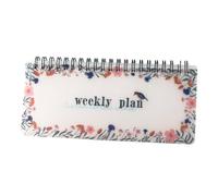 Agenda semanal con página que se puede rasgar, encuadernación de doble bobina, agenda semanal sin fecha, cuaderno de citas para mujeres y hombres, agenda diaria