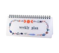 Agenda semanal con página que se puede rasgar, encuadernación de doble bobina, sin fecha, agenda de citas para mujeres y hombres, cuaderno de notas arrancable