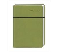 Agenda semanal Diario A6, agenda verde 2024, calendario de libro con marcador de cinta y banda elástica, calendario de bolsillo para planificar citas.