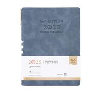 Agenda semanal mensual 2025 de 12 meses a partir de enero de diciembre, calendario académico de cuero para hombres y mujeres, cuaderno con rayas universitarias