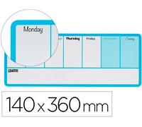 Agenda Semanal Nobo Magnetico Color Azul 140X360 Mm - NOBO