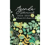 Agenda Settimanale 2024-2025: Pianificatore Novembre 2024 - Dicembre 2025 | Una settimana in due pagine | con Vacanze in Italia | A5.