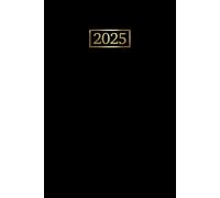 Agenda Settimanale 2025: 12 Mesi Pianificatore Organizzatore da Gennaio a Dicembre 2025 - 1 Settimana Su 2 Pagine || Calendario dell'anno e Planner Mensile || Formato Piccola A5 - Nera