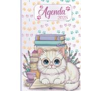 Agenda settimanale 2025: con gatti da Gennaio a Dicembre 12 mesi, settimana su due pagine in orizzontale. Formato A5, Italiano. Planner mensile, ... Design vintage, regalo utile per tutti.