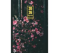 Agenda settimanale 2026 con orario: Fiori neri | 12 mesi, Settimana su doppia pagina, Intervalli di 1 ora, Da Gennaio 2026 a Dicembre 2026, Formato A5 ... Personale, l'ufficio Aziendale e il Diario