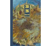 Agenda settimanale 2026 con orario: Vincent Van Gogh, Girasole | 12 mesi, Settimana su doppia pagina, Intervalli di 1 ora, Da Gennaio 2026 a Dicembre ... Note | Adatto per la Pianificazione Personale