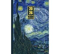Agenda settimanale 2026 con orario: Vincent Van Gogh, La notte stellata | 12 mesi, Settimana su doppia pagina, Intervalli di 1 ora, Da Gennaio 2026 a ... Note | Adatto per la Pianificazione Personale