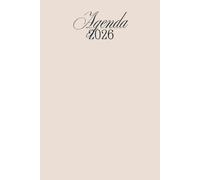 Agenda settimanale 2026: formato A5 con copertina flessibile - colore beige elegante