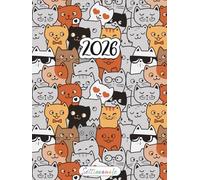 Agenda Settimanale 2026 Gatti: Grande Planner A4 | 12 Mesi Gennaio-Dicembre | La Settimana su una doppia pagina | Pianificatore Italiano | Coordinatrice del Caos