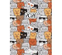 Agenda Settimanale 2026 Gatti: Grande Planner A4 | 12 Mesi Gennaio-Dicembre | La Settimana su una doppia pagina | Pianificatore Italiano | Coordinatrice del Caos