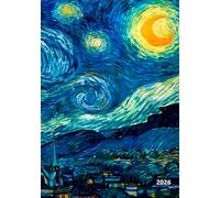 Agenda settimanale 2026: l'intera settimana in due pagine, con all'interno utili organizzatori. Notte Stellata, Vincent Van Gogh, l’arte in copertina, per i veri amanti dell'arte.