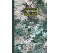 Agenda settimanale con orario: Marmo nero | 18 mesi, Settimana su doppia pagina, Intervalli di 1 ora, Da Luglio a Dicembre, Formato 6"x9" | Calendario ... Personale, l'ufficio Aziendale e il Diario