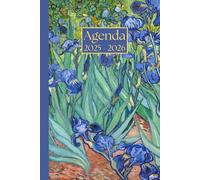 Agenda settimanale con orario: Vincent Van Gogh, Iris | 18 mesi, Settimana su doppia pagina, Intervalli di 1 ora, Da Luglio a Dicembre, Formato 6"x9" ... Personale, l'ufficio Aziendale e il Diario