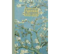 Agenda settimanale con orario: Vincent Van Gogh, Ramo di mandorlo fiorito | 18 mesi, Settimana su doppia pagina, Intervalli di 1 ora, Da Luglio a ... per la Pianificazione Personale, l'ufficio