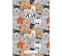 Agenda Settimanale Orizzontale 2026 Gatti: Pianificatore 2026 | 12 Mesi, da Gennaio a Dicembre | Planner Italiano con Vista Settimana su Due Pagine