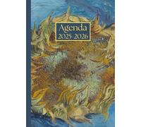 Agenda settimanale: Vincent Van Gogh, Girasole | 12 mesi, Settimana su doppia pagina, Da Agosto a Luglio, Formato A5 | Calendario Mensile con Note | ... Personale, l'ufficio Aziendale e il Diario
