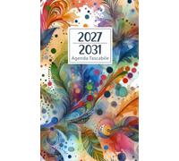 Agenda tascabile 2027-2031: Planner compatto di 5 anni con inizio settimana il lunedì, contatti, date importanti, compleanni e note