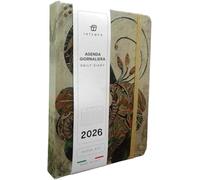 Agenda Wings 2026 - Paperart Art 3D F.to 13 x 9 cm diaria detalles dorados gráficos pavo real Arabesque y bolígrafo + bolígrafo retráctil y marcapáginas