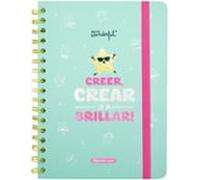 Mr. Wonderful - Agenda Wonder 2025 Semanal - Creer, crear ¡y a brillar! - Incluye 8 Hojas de Pegatinas y Bloc de Notas Adhesivas con Formas