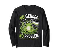 Agender Frog Sin Género Manga Larga