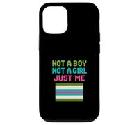 Agender Pride Just Me Green Neutral Boys Carcasa para iPhone 12/12 Pro