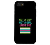 Agender Pride Just Me Green Neutral Boys Carcasa para iPhone SE (2020) / 7 / 8