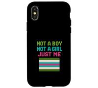 Agender Pride Just Me Green Neutral Boys Carcasa para iPhone X/XS