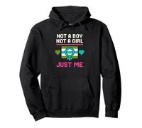 Agender Pride Just Me Green Neutral Boys Sudadera con Capucha