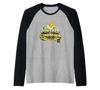 Agente de Bienes raíces Agente de Ventas Power by Commission Camiseta Manga Raglan