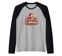 Agente de Bienes raíces Agente Real Estate is my Cardio Camiseta Manga Raglan