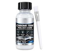 Agente De Cuidado Para Cromo Metálico En Coche 30 ml Limpieza Acabado | Limpiador de Metales Agente Brillo Cromo Para Propietarios Mantenimiento Rutinario y Cuidado Detallado Coch