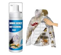 Agente de Limpieza en Seco, 200ml Espuma Seca para Ropa, Spray Limpiador de Chaqueta de Plumón, Quitamanchas para Todo Tipo de Tejidos