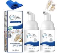 Agente de limpieza en seco de espuma, 30 ml, limpiador de espuma en seco para ropa, spray de limpieza en seco multiusos, limpiador de espuma sin enjuague, limpiador de espuma seca para ropa (2)