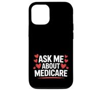 Agente de Seguros de Salud Pregúntame sobre Medicare Cute Marketing Carcasa para iPhone 12/12 Pro