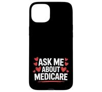 Agente de Seguros de Salud Pregúntame sobre Medicare Cute Marketing Carcasa para iPhone 15 Plus