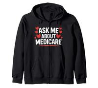 Agente de Seguros de Salud Pregúntame sobre Medicare Cute Marketing Sudadera con Capucha