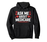 Agente de Seguros de Salud Pregúntame sobre Medicare Cute Marketing Sudadera con Capucha