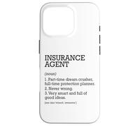 Agente de seguros Definición de trabajo Agente de seguros personalizado Carcasa para iPhone 16 Pro