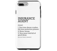Agente de seguros Definición de trabajo Agente de seguros personalizado Carcasa para iPhone 7 Plus/8 Plus