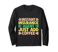Agente De Seguros Just Add Coffee Broker De Seguros Manga Larga