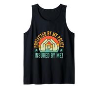Agente De Seguros Protected by My Policy Broker De Seguros Camiseta sin Mangas