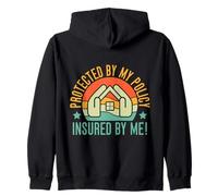 Agente De Seguros Protected by My Policy Broker De Seguros Sudadera con Capucha