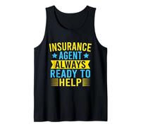 Agente De Seguros Ready To Help Broker De Seguros Divertidos Camiseta sin Mangas
