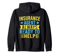 Agente De Seguros Ready To Help Broker De Seguros Divertidos Sudadera con Capucha