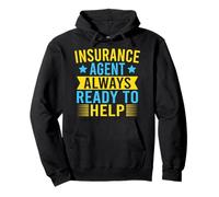 Agente De Seguros Ready To Help Broker De Seguros Divertidos Sudadera con Capucha