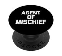 Agente de travesuras - Divertido Dicho sarcástico Lindo Fresco Novedad PopSockets PopGrip Adhesivo