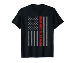 Agente de Ventas de Seguros, Vendimia, Bandera de EE. UU. para Hombre papá Camiseta gráfica económica