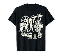 Agente de Viajes Evolución Divertido Gráfico de Planificación de Vacaciones Camiseta
