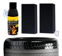 Agente en espray abrillantador para llantas | con esponja restauradora portátil de alto brillo | Agente en espray abrillantador y revestimiento para llantas | Para coches, motos, caravanas y vehículos